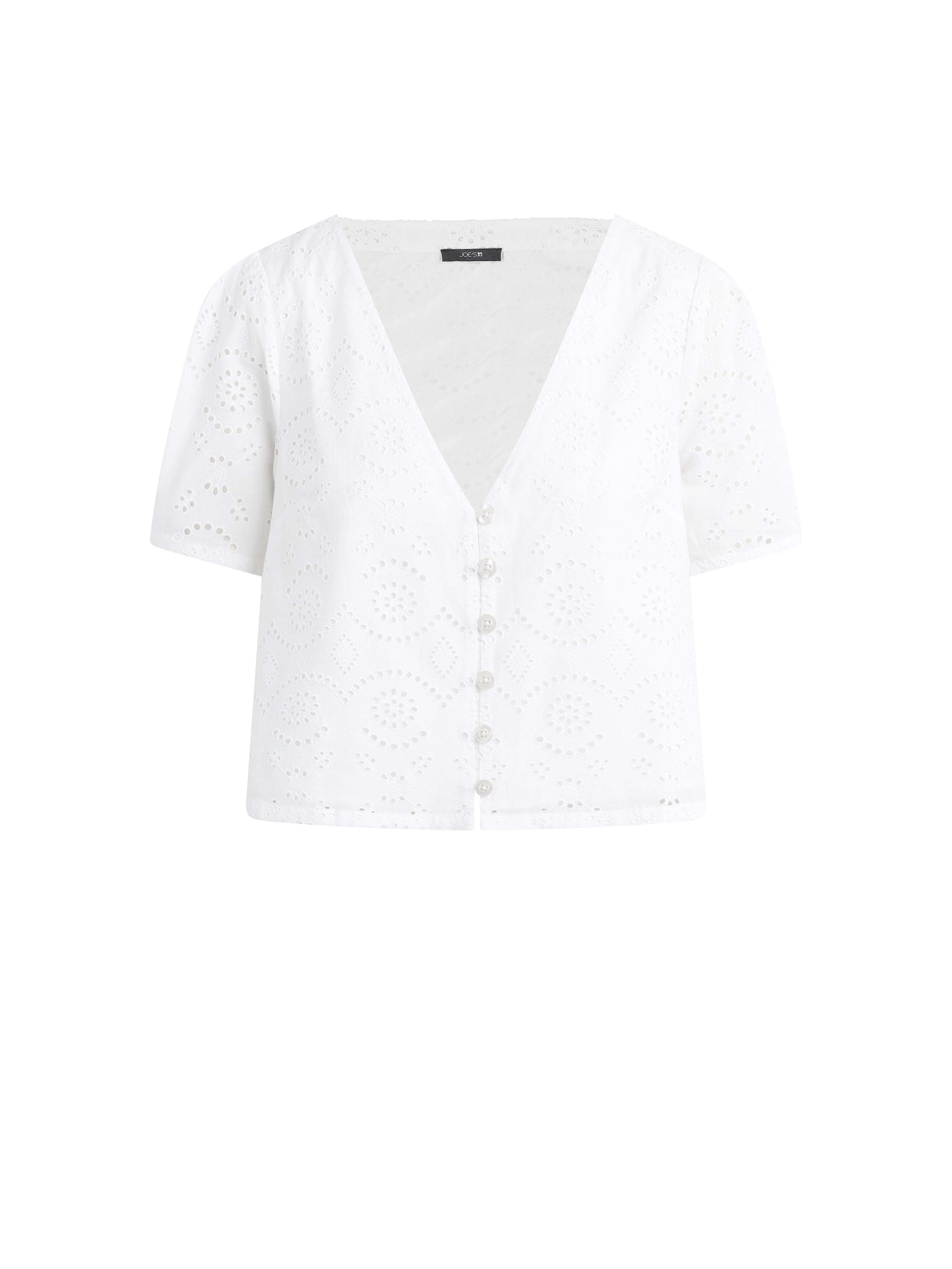 THE HALLE SHORT SLEEVE EYELET BLOUSE - XL - Image 35