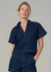 THE LILLIAN DENIM POPOVER SHIRT - XL - Image 29