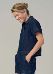 THE LILLIAN DENIM POPOVER SHIRT - XL - Image 31
