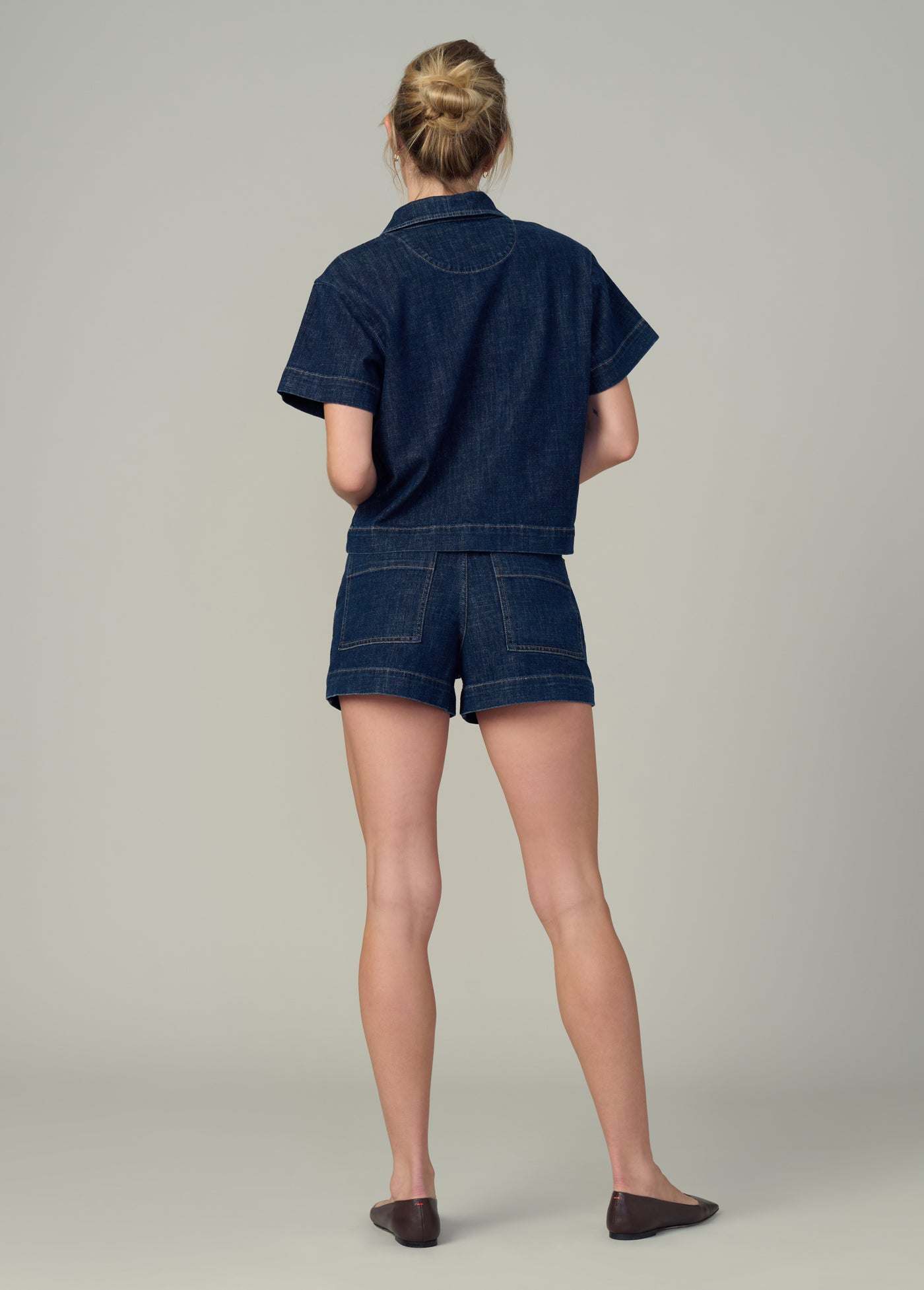 THE LILLIAN DENIM POPOVER SHIRT - XL - Image 34